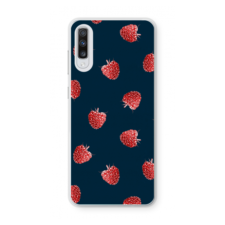 Framboosjes: Samsung Galaxy A70 Transparant Hoesje