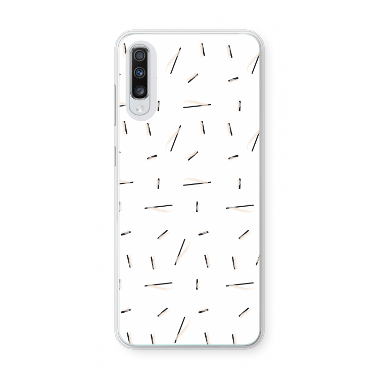 Hipster stripes: Samsung Galaxy A70 Transparant Hoesje