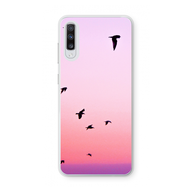 Fly away: Samsung Galaxy A70 Transparant Hoesje