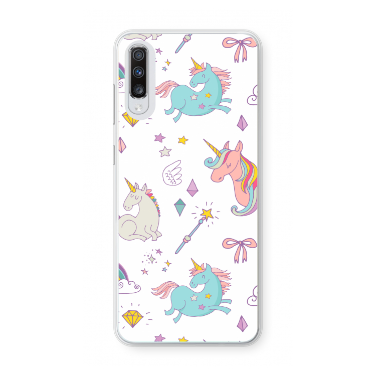 Fantasiewereld: Samsung Galaxy A70 Transparant Hoesje
