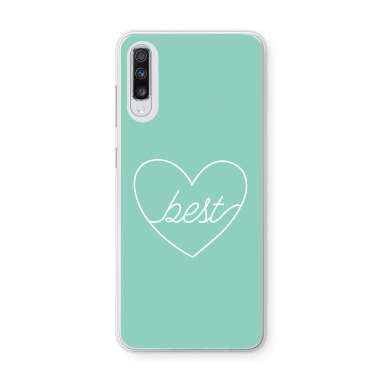 Best heart pastel: Samsung Galaxy A70 Transparant Hoesje