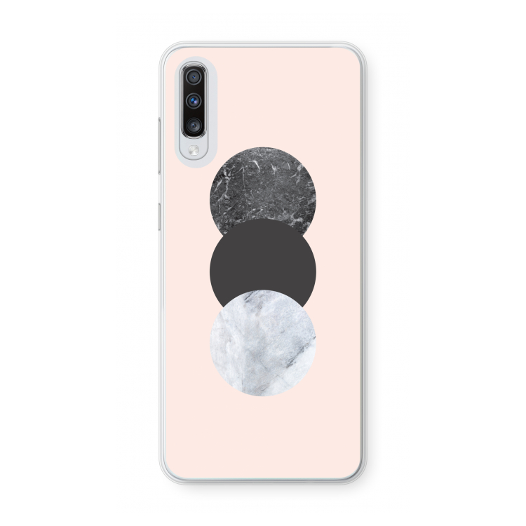 Marmeren cirkels: Samsung Galaxy A70 Transparant Hoesje