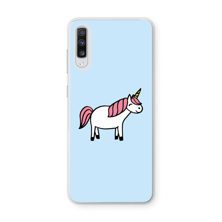 Eenhoorn: Samsung Galaxy A70 Transparant Hoesje