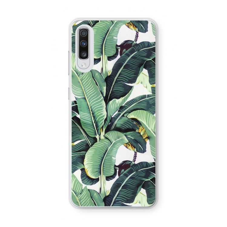Bananenbladeren: Samsung Galaxy A70 Transparant Hoesje