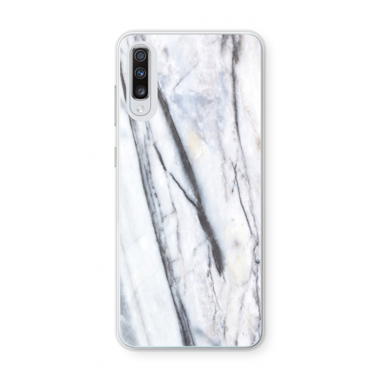 Gestreepte marmer: Samsung Galaxy A70 Transparant Hoesje