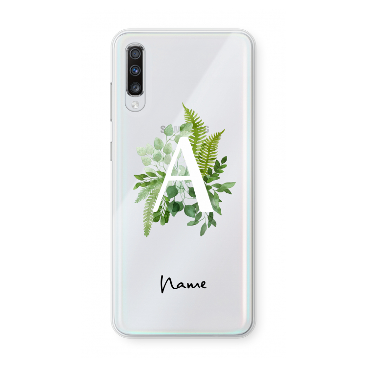 Green Brush: Samsung Galaxy A70 Transparant Hoesje