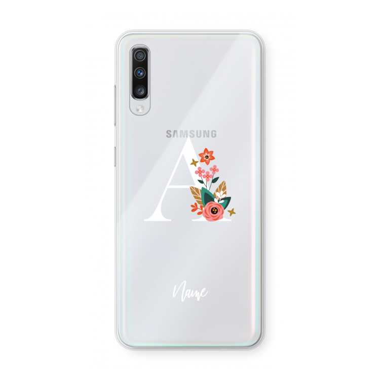 Pink Bouquet: Samsung Galaxy A70 Transparant Hoesje