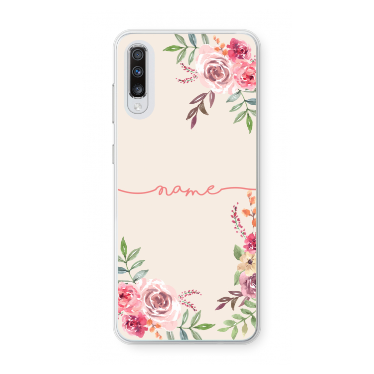 Rozen: Samsung Galaxy A70 Transparant Hoesje