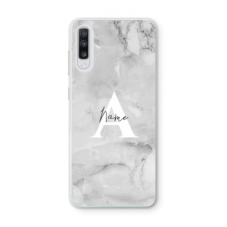 Ivory Marble: Samsung Galaxy A70 Transparant Hoesje