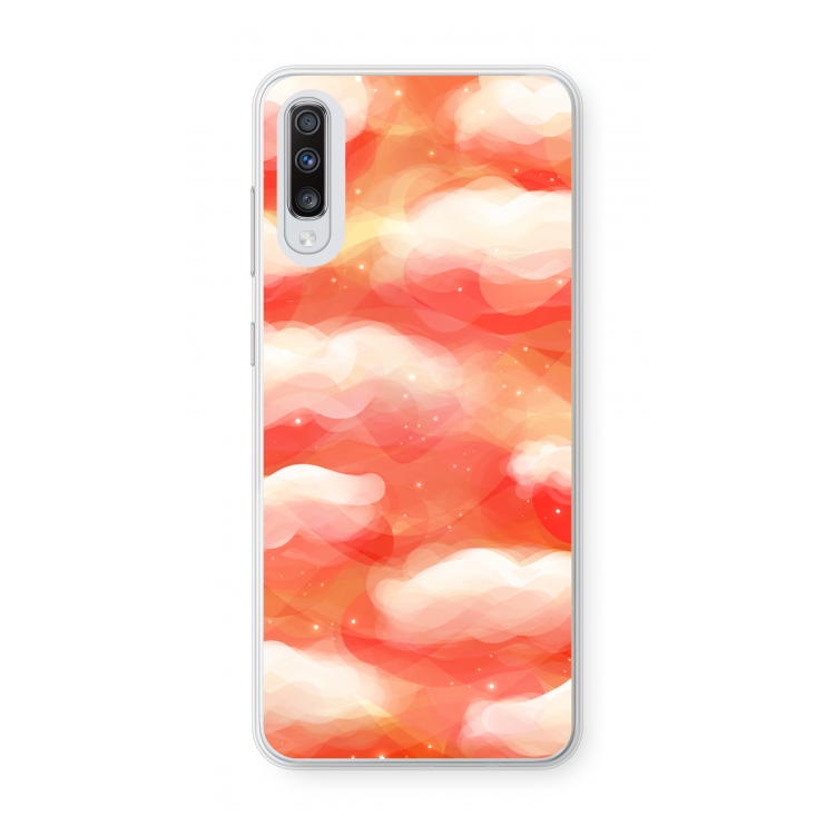 Lichte Wolken: Samsung Galaxy A70 Transparant Hoesje