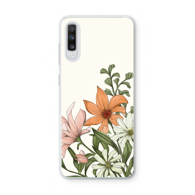 Floral bouquet: Samsung Galaxy A70 Transparant Hoesje