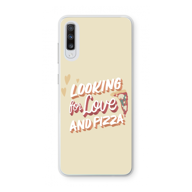 Pizza is the answer: Samsung Galaxy A70 Transparant Hoesje