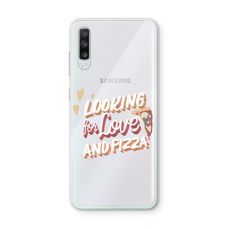 Pizza is the answer: Samsung Galaxy A70 Transparant Hoesje