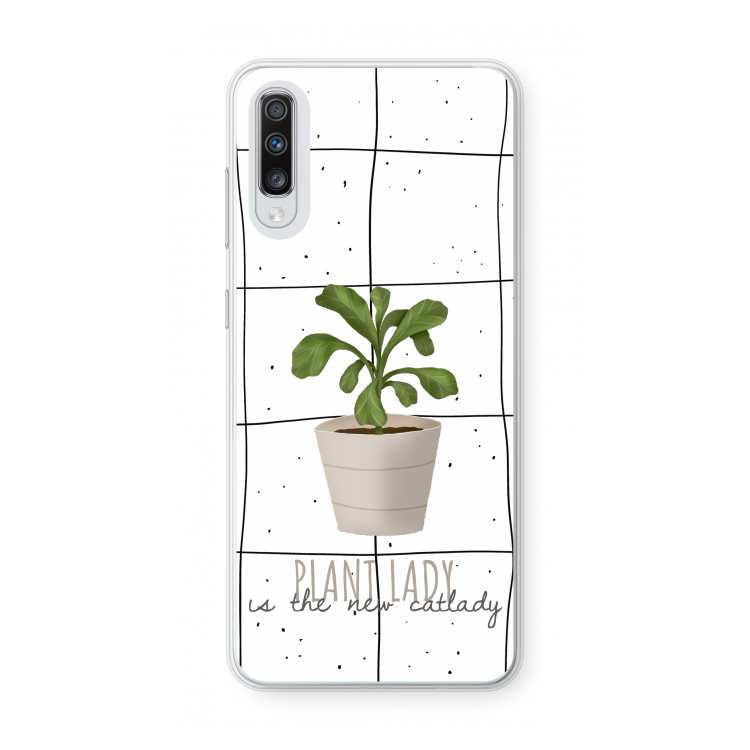Kamerplant op vensterruit: Samsung Galaxy A70 Transparant Hoesje