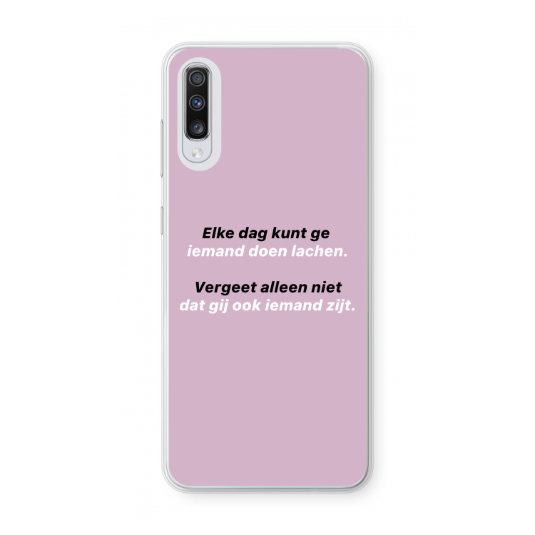 gij zijt ook iemand: Samsung Galaxy A70 Transparant Hoesje