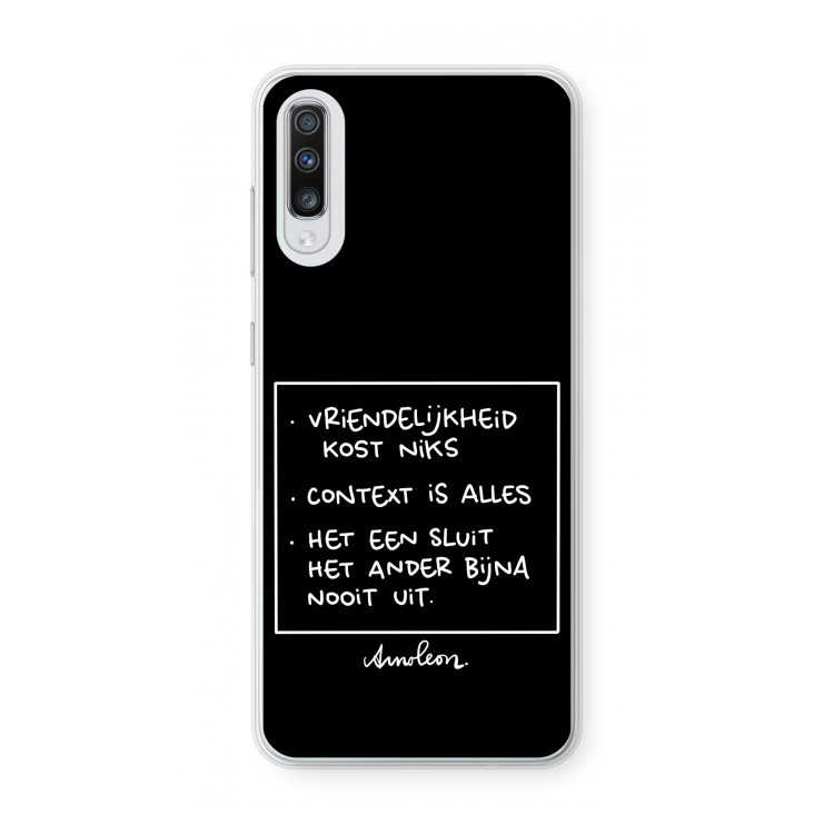 Mijn Motto's: Samsung Galaxy A70 Transparant Hoesje