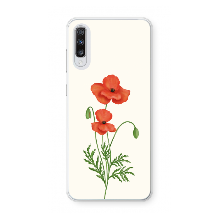 Red poppy: Samsung Galaxy A70 Transparant Hoesje