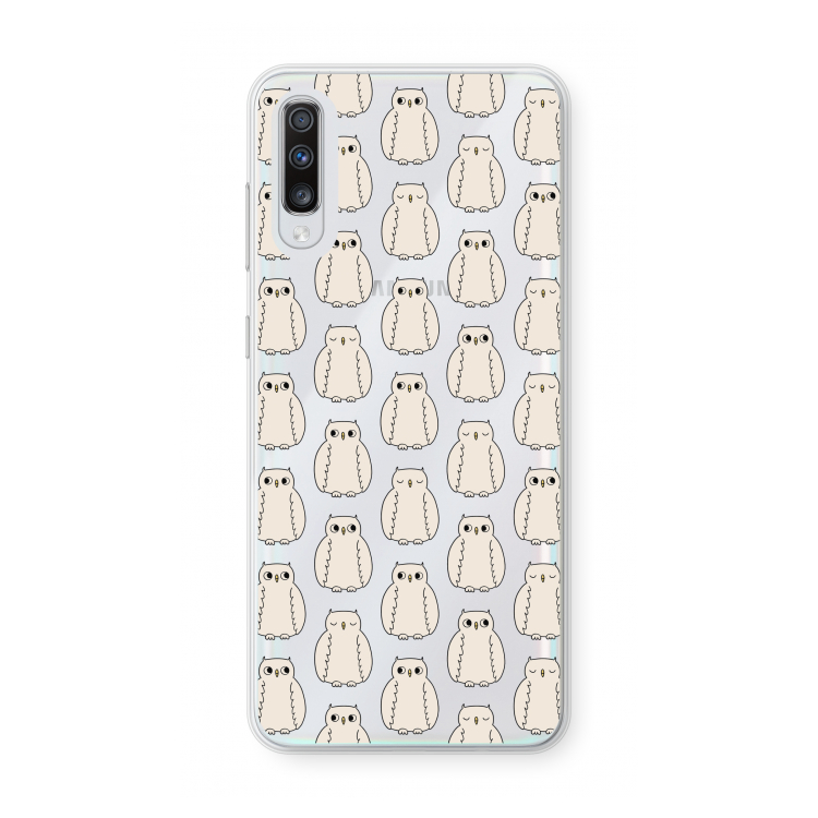 Uilen: Samsung Galaxy A70 Transparant Hoesje