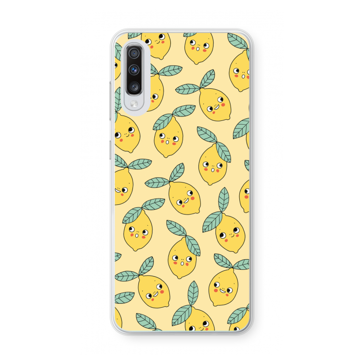 Citroenen: Samsung Galaxy A70 Transparant Hoesje