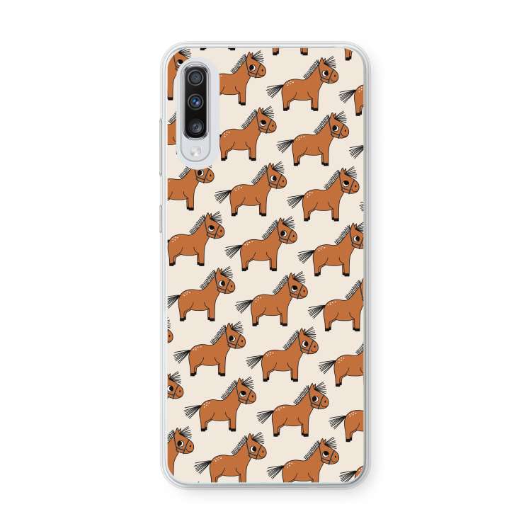Pony: Samsung Galaxy A70 Transparant Hoesje