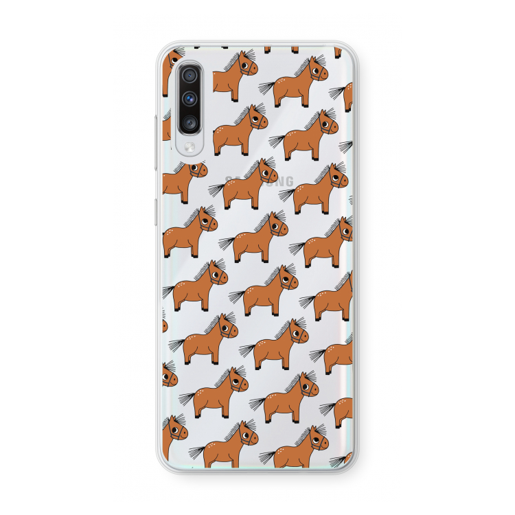 Pony: Samsung Galaxy A70 Transparant Hoesje