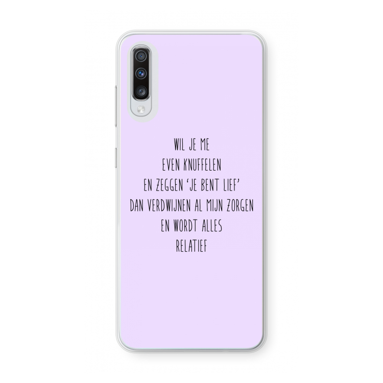 Relatief: Samsung Galaxy A70 Transparant Hoesje