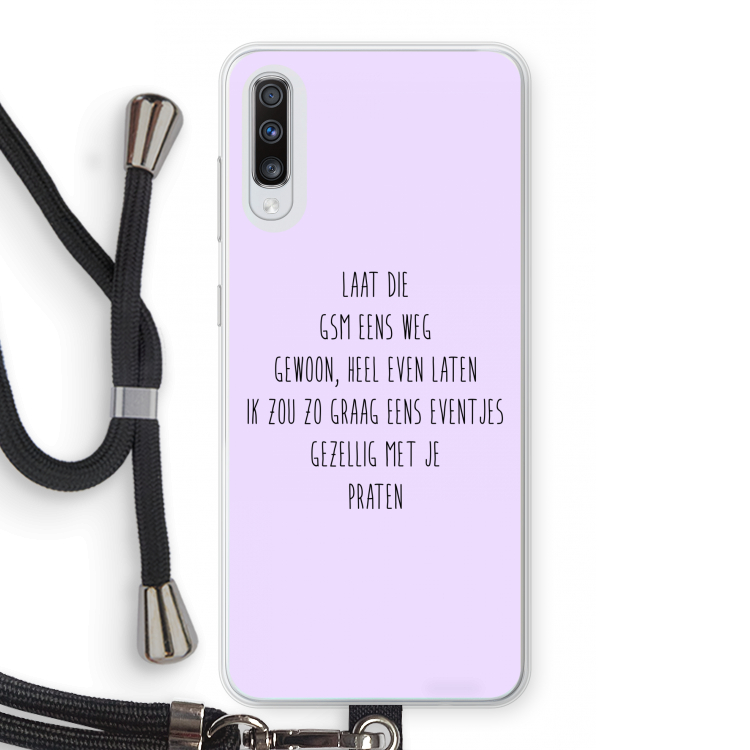 GSM: Samsung Galaxy A70 Transparant Hoesje met koord