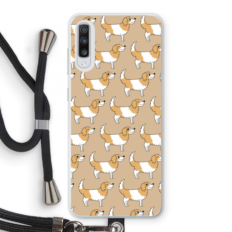 Doggy: Samsung Galaxy A70 Transparant Hoesje met koord