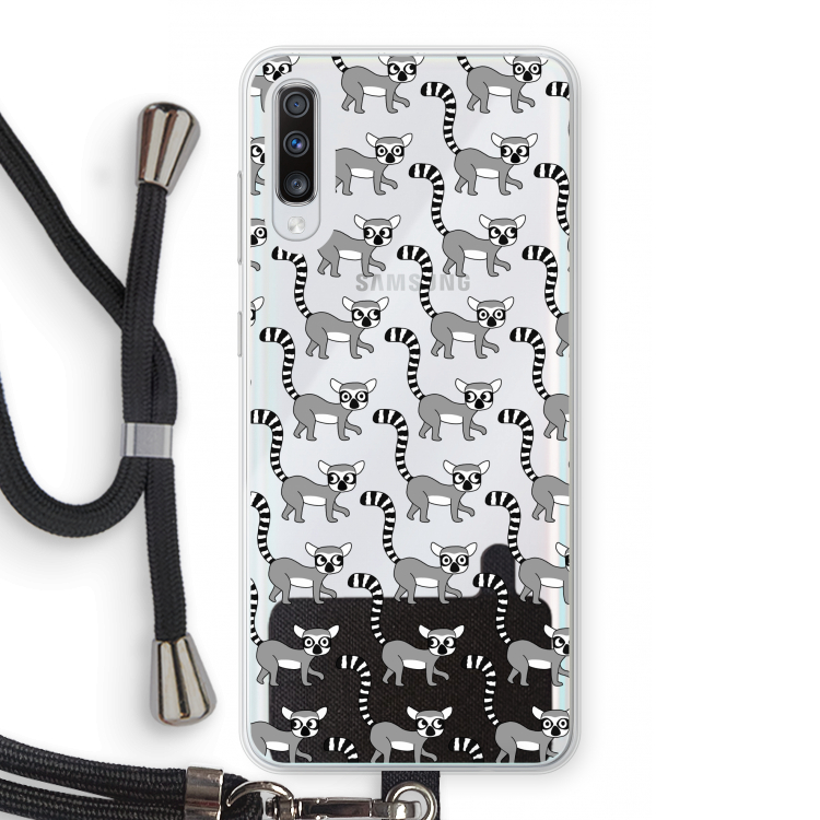 Makis: Samsung Galaxy A70 Transparant Hoesje met koord