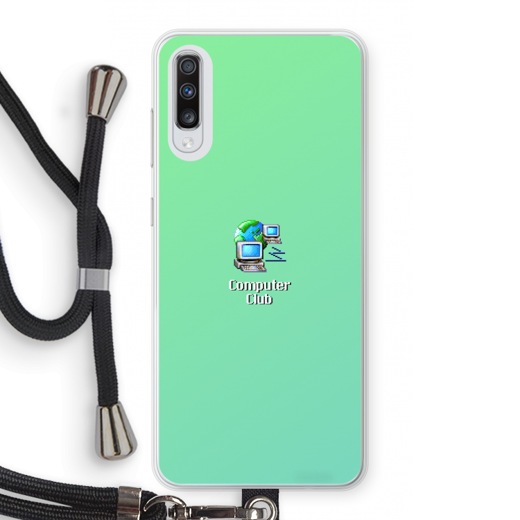 Win98: Samsung Galaxy A70 Transparant Hoesje met koord