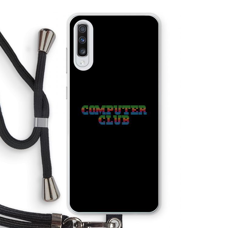 Retro: Samsung Galaxy A70 Transparant Hoesje met koord