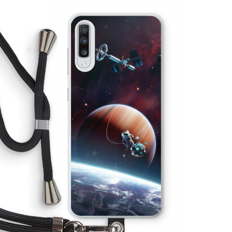 Examiner: Samsung Galaxy A70 Transparant Hoesje met koord