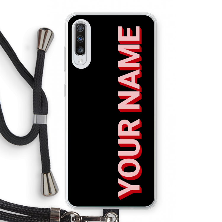 Namecase: Samsung Galaxy A70 Transparant Hoesje met koord