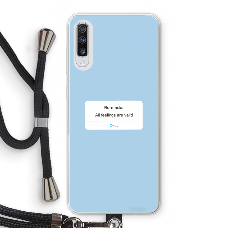 Reminder: Samsung Galaxy A70 Transparant Hoesje met koord