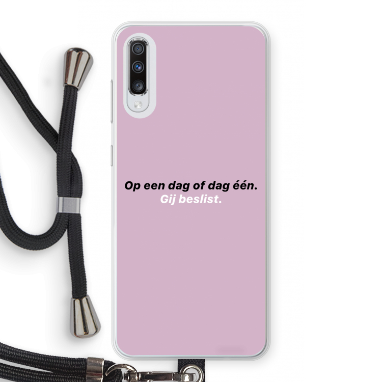 gij beslist: Samsung Galaxy A70 Transparant Hoesje met koord