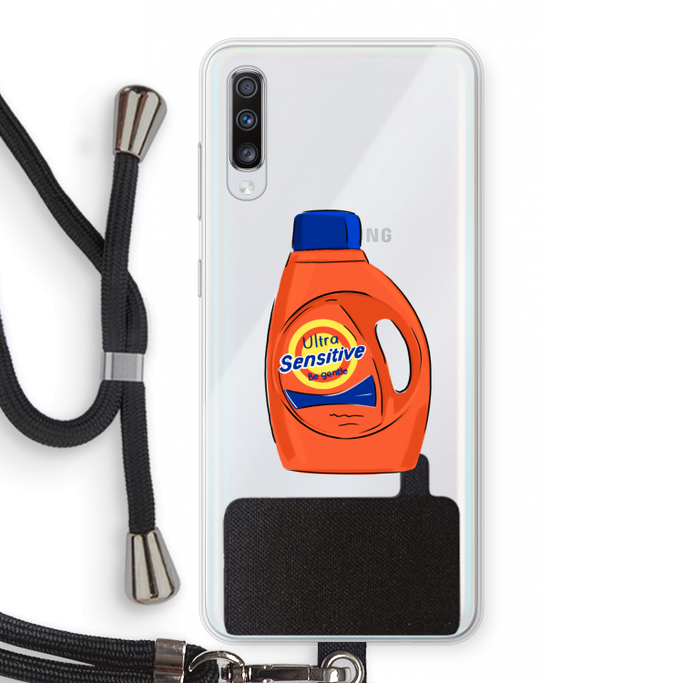 Ultra Sensitive: Samsung Galaxy A70 Transparant Hoesje met koord