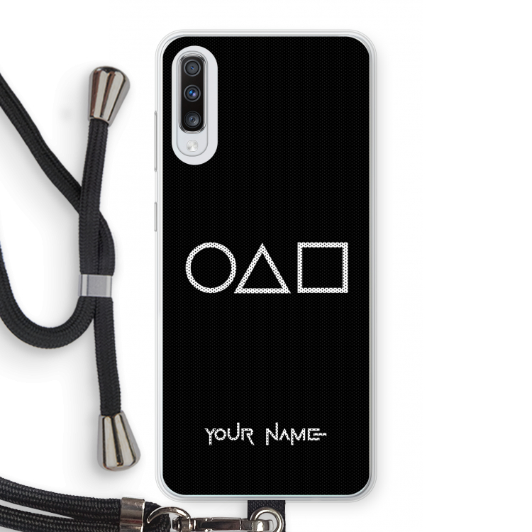 Squid Game: Samsung Galaxy A70 Transparant Hoesje met koord