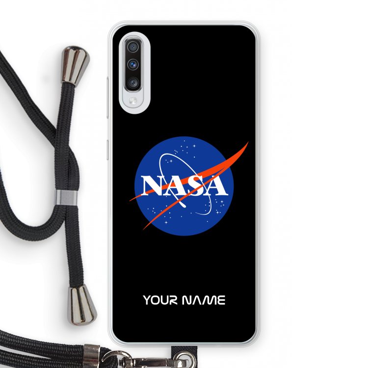 NASA: Samsung Galaxy A70 Transparant Hoesje met koord