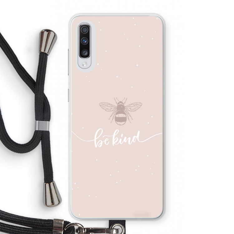 Be(e) kind: Samsung Galaxy A70 Transparant Hoesje met koord