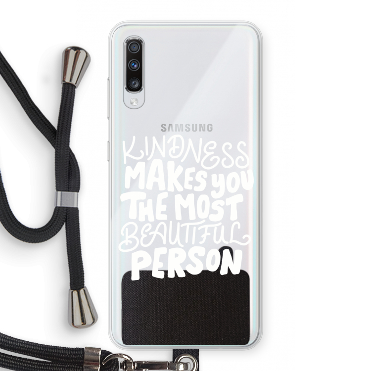 The prettiest: Samsung Galaxy A70 Transparant Hoesje met koord