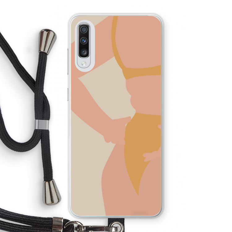 Bikini body: Samsung Galaxy A70 Transparant Hoesje met koord