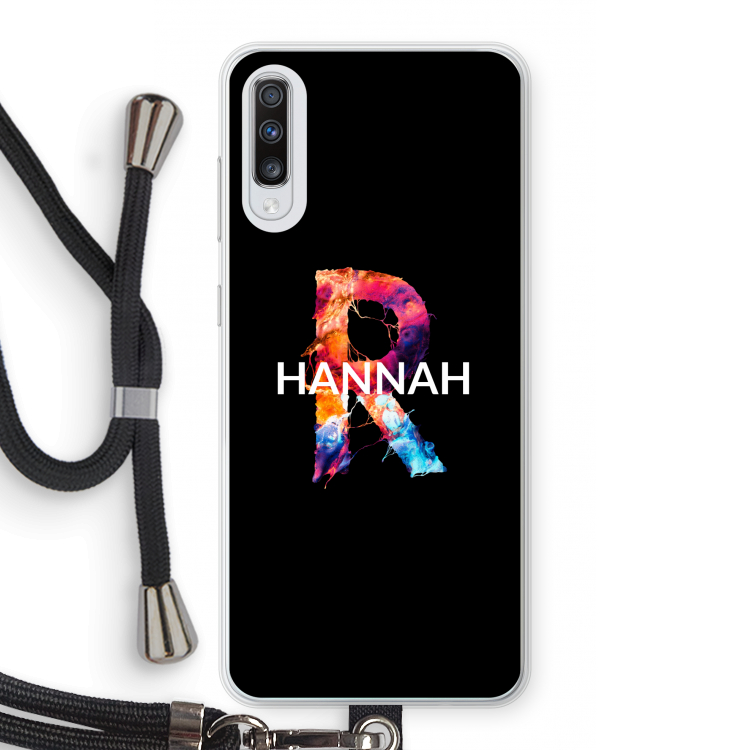 Abstract Spectrum: Samsung Galaxy A70 Transparant Hoesje met koord