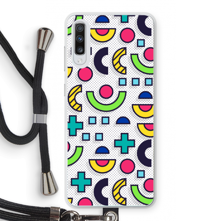 8-bit N°6: Samsung Galaxy A70 Transparant Hoesje met koord