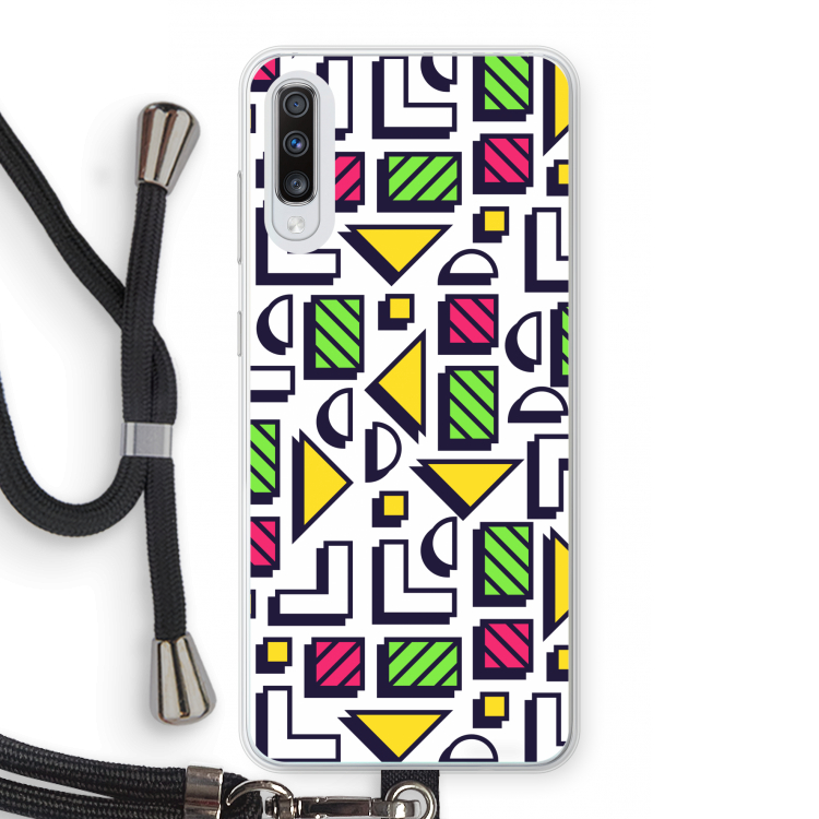 8-bit N°4: Samsung Galaxy A70 Transparant Hoesje met koord