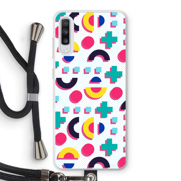 8-bit N°2: Samsung Galaxy A70 Transparant Hoesje met koord