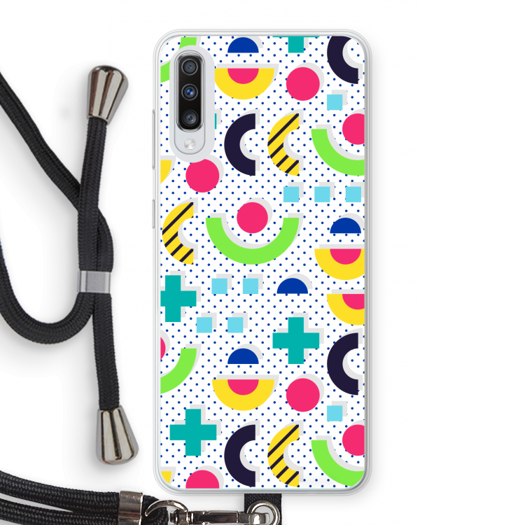 8-bit N°1: Samsung Galaxy A70 Transparant Hoesje met koord
