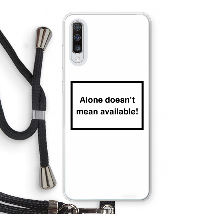 Alone: Samsung Galaxy A70 Transparant Hoesje met koord