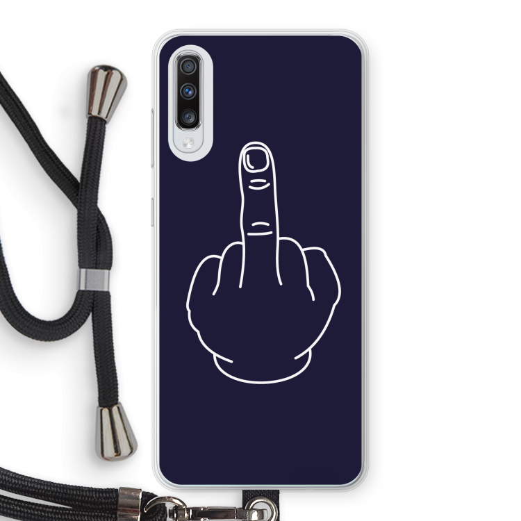 F**k U: Samsung Galaxy A70 Transparant Hoesje met koord