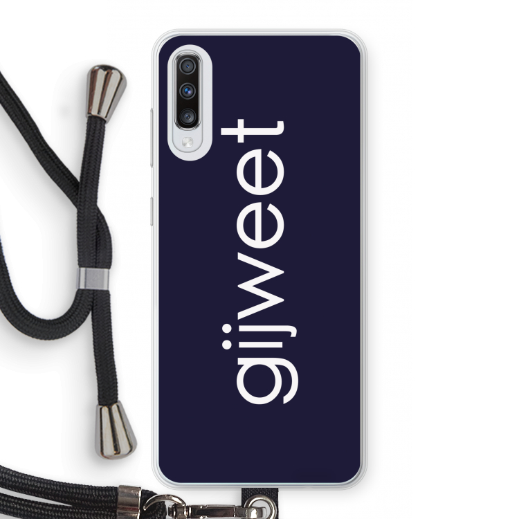 Gijweet: Samsung Galaxy A70 Transparant Hoesje met koord