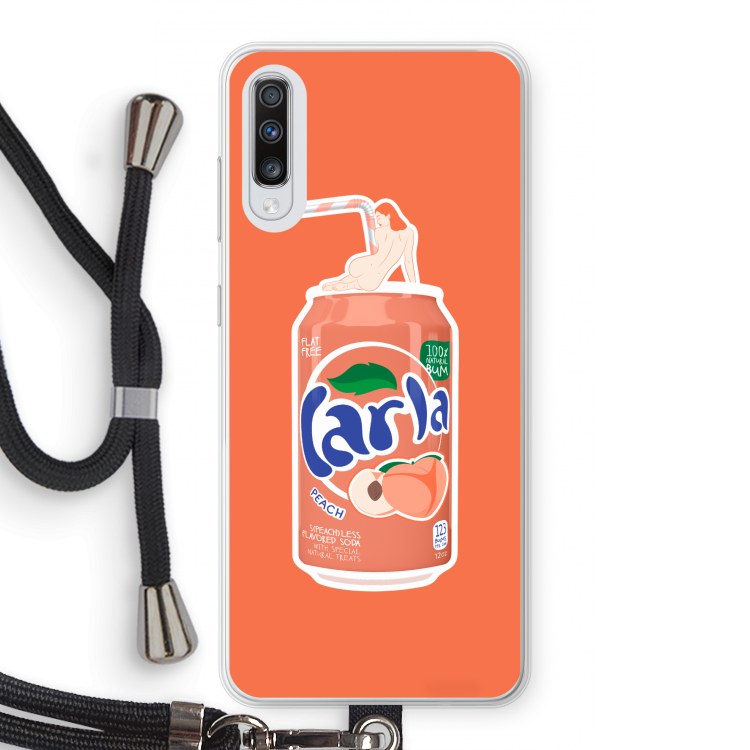 S(peach)less: Samsung Galaxy A70 Transparant Hoesje met koord